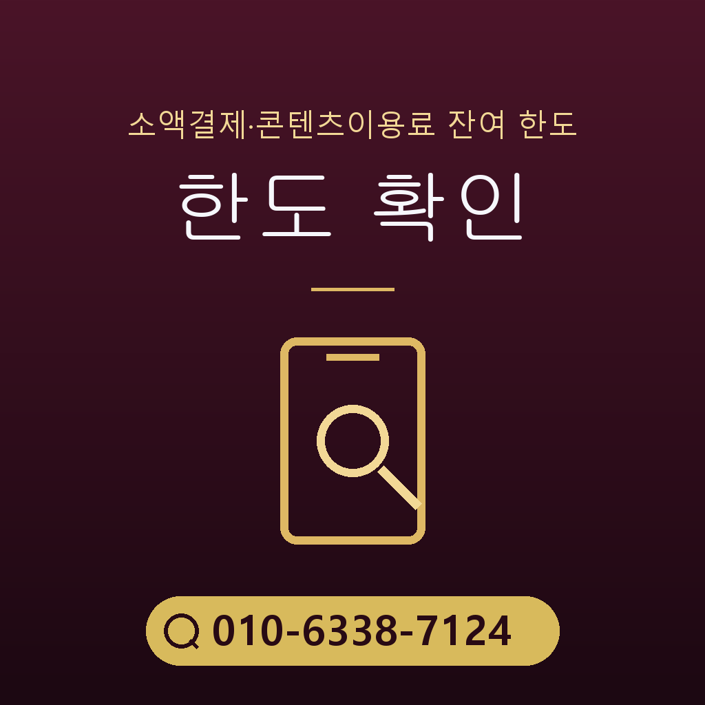소액결제 한도 확인